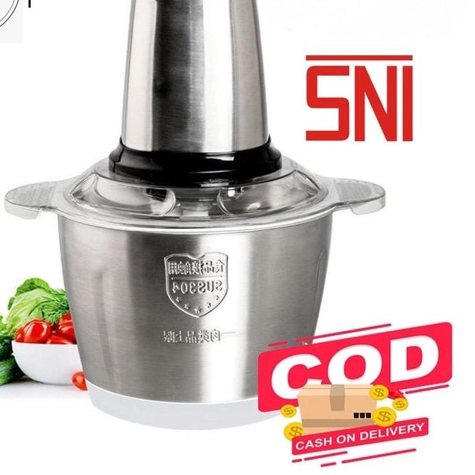 ➣ BLENDER DAGING STAINLEES STEEL 2 LITER / BLANDER FOOD CHOPPER STAINLESS / MEAT GRINDER STAINLESS P