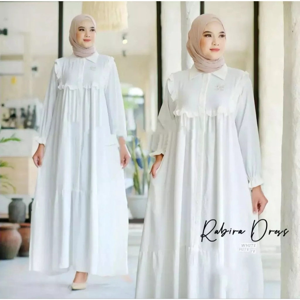 PROMO GAMIS LEBARAN RABIRA GAMIS CRINKLE MAXY DRESS KEKINIAN JUMBO