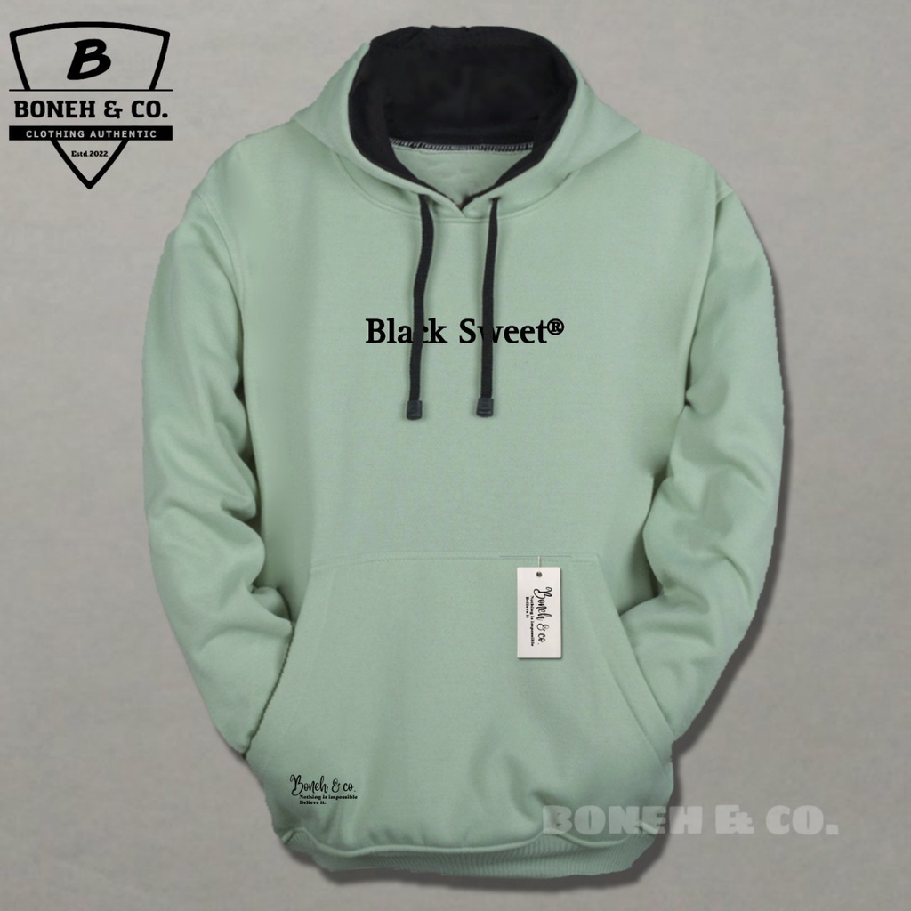 Sweater Hoodie Black Sweet Warna Hijau Mint Premium Distro 100% Katun Tebal Real Pict Hodie Keren Pria Simpel Aesthetic Hodie Pria Oblong Kekinian Jaket Pria Cewek Cowok Model Baru Distro Boneh Kota Bandung Atasan Pria