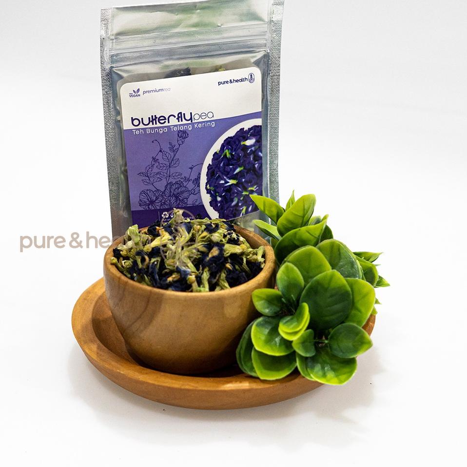 

Realpct Teh Bunga Telang Kering 100 gr Teh Biru Butterfly Pea Flowers