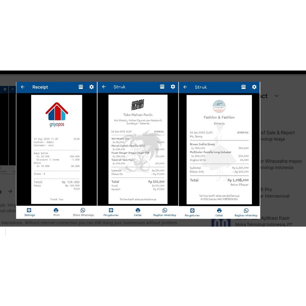 Aplikasi kasir android Griyo Pos - POS and Cashflow