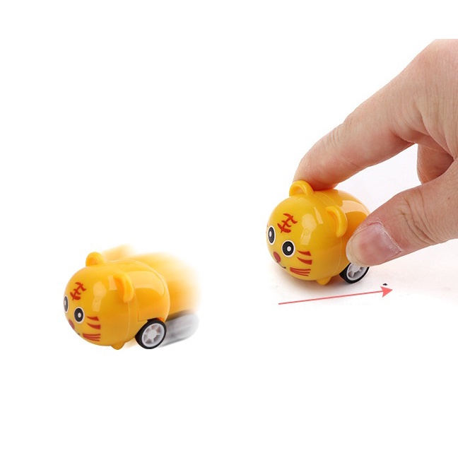 Mainan Kartun Mobil / Mini Animal Pullback Car / Mainan Anak Bentuk Karakter Hewan Binatang Mobilan