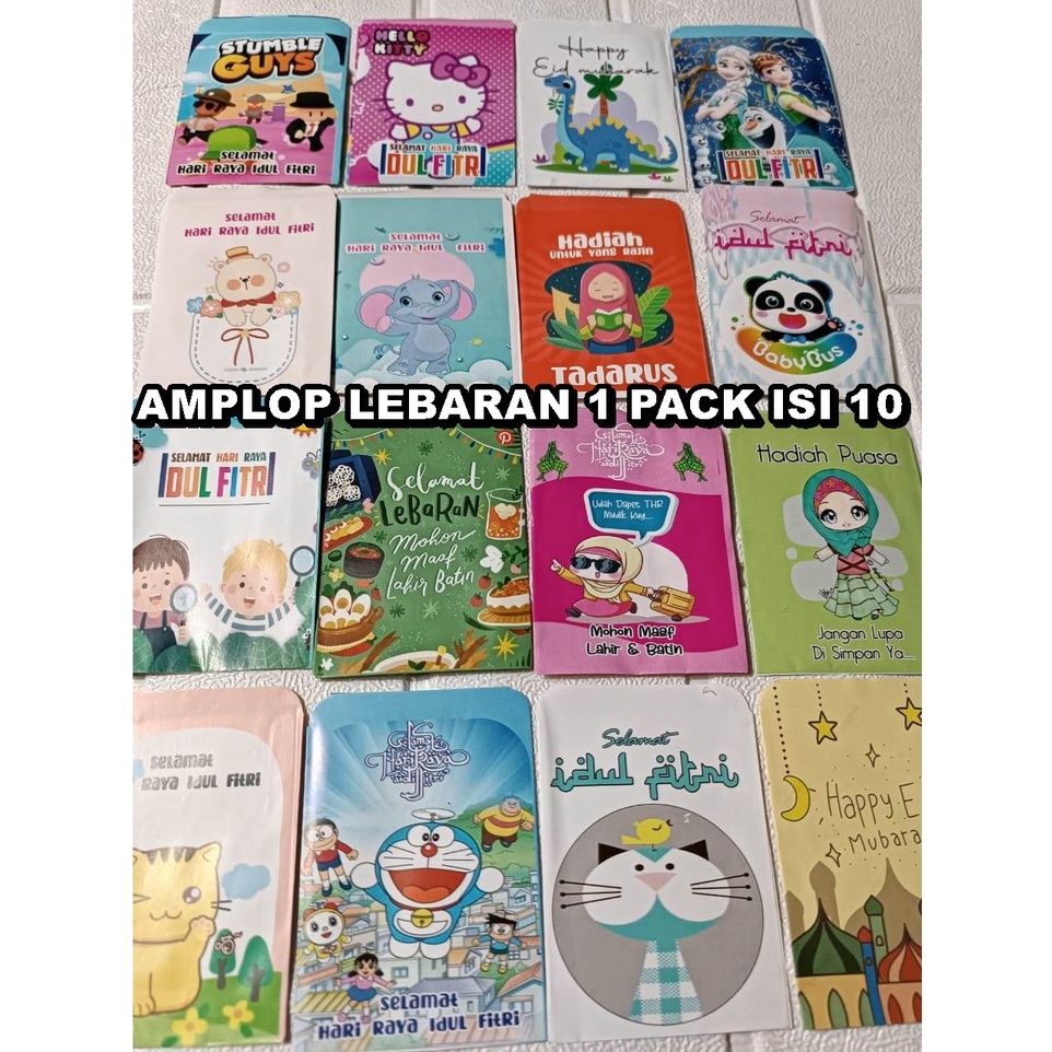 

[MURAH] AMPLOP LEBARAN 2024 UNIK LUCU KARAKTER AESTHETICK BENTUK PERMEN VIRAL MINI KECIL SEDANG BESAR PANJANG ANAK | STIKER STICKER ANGPAO AMPAU THR LEBARAN HARI RAYA IDUL FITRI LEMBARAN 3DIMENSI AKRILIK GROSIR 1 PACK ISI 10 GRATIS ONGKIR BISA COD