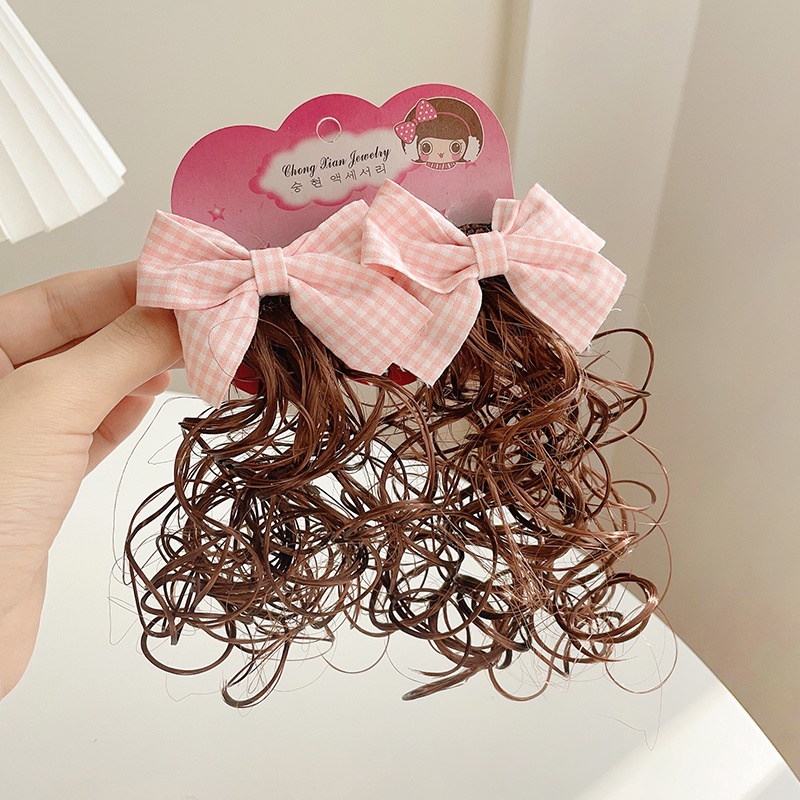 NEW (1 set 2 pcs) Set Rambut palsu anak perempuan model jepitan