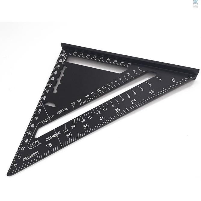 F & L Penggaris Segitiga 90 Derajat 45 Derajat Bahan Aluminum Alloy