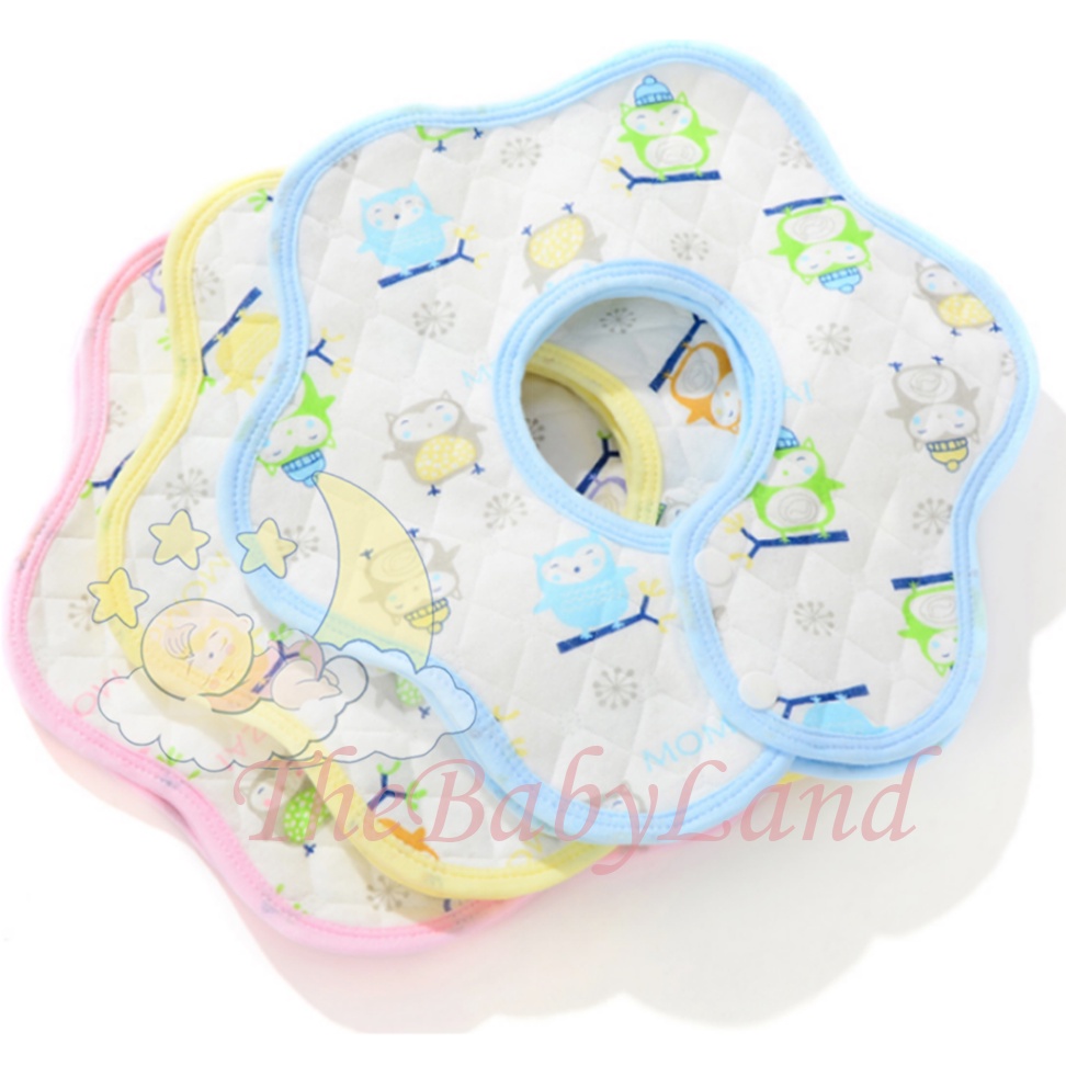 [1KG 52PCS] LBS Celemek Makan Bayi Baby Slabber Bib Bentuk Bulat