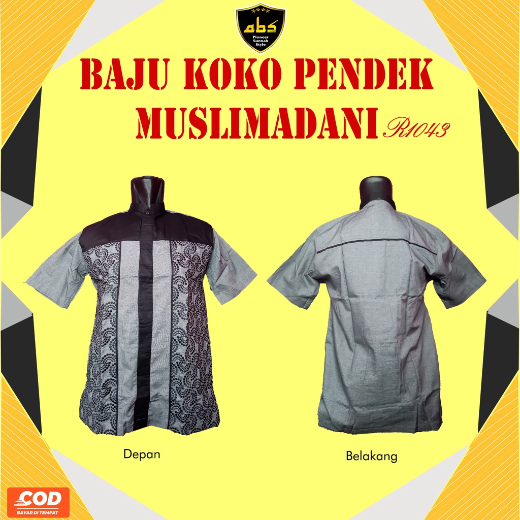 KOKO PENDEK MUSLIMADANI / KOKO MOTIF / KOKO MUSLIM /  BAJU MUSLIM  / KOKO BORDIR