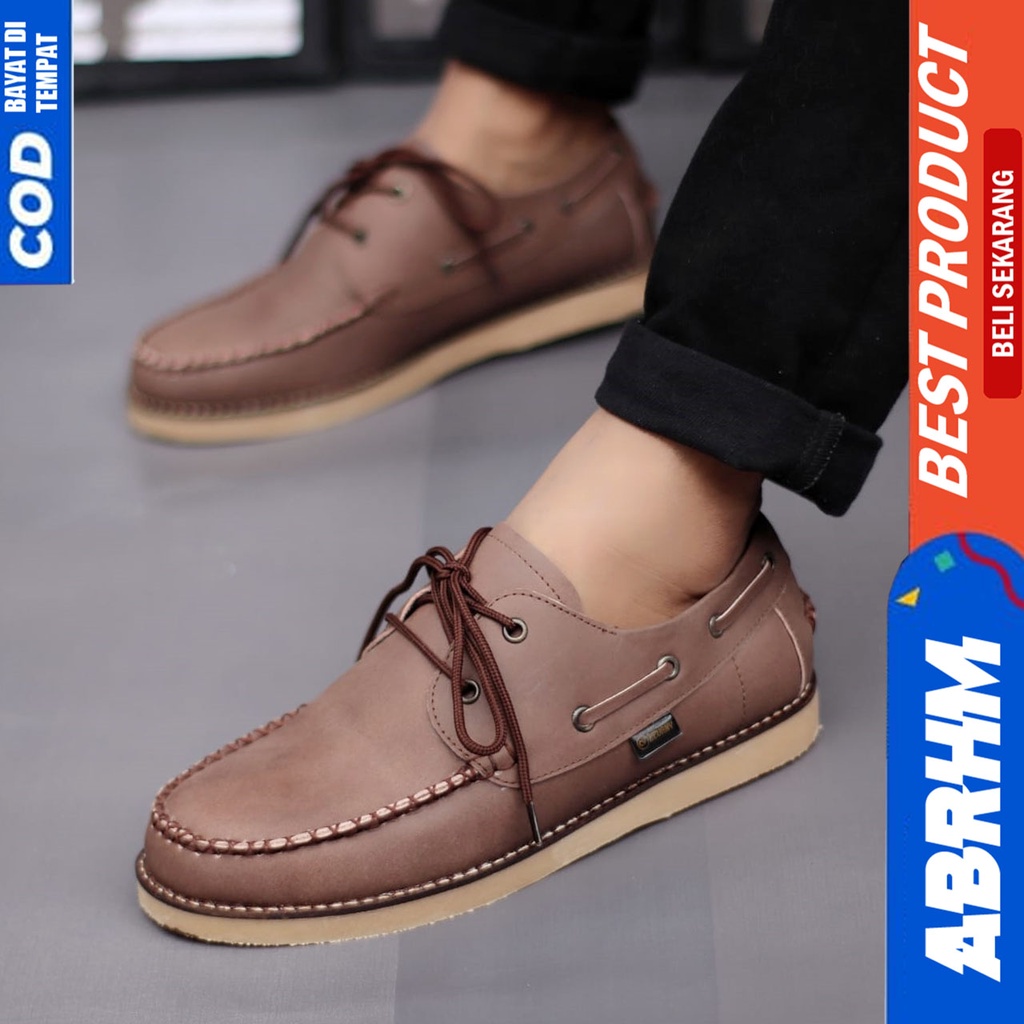 Abrhm Davis - Sepatu Formal Pria Pantofel Kulit Asli