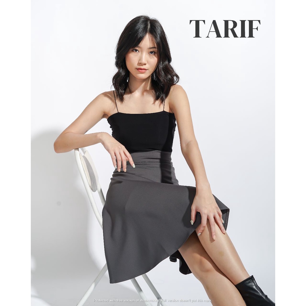 Naomi Flare Skirt Korean Style By TARIF- Rok High Waist 1/2