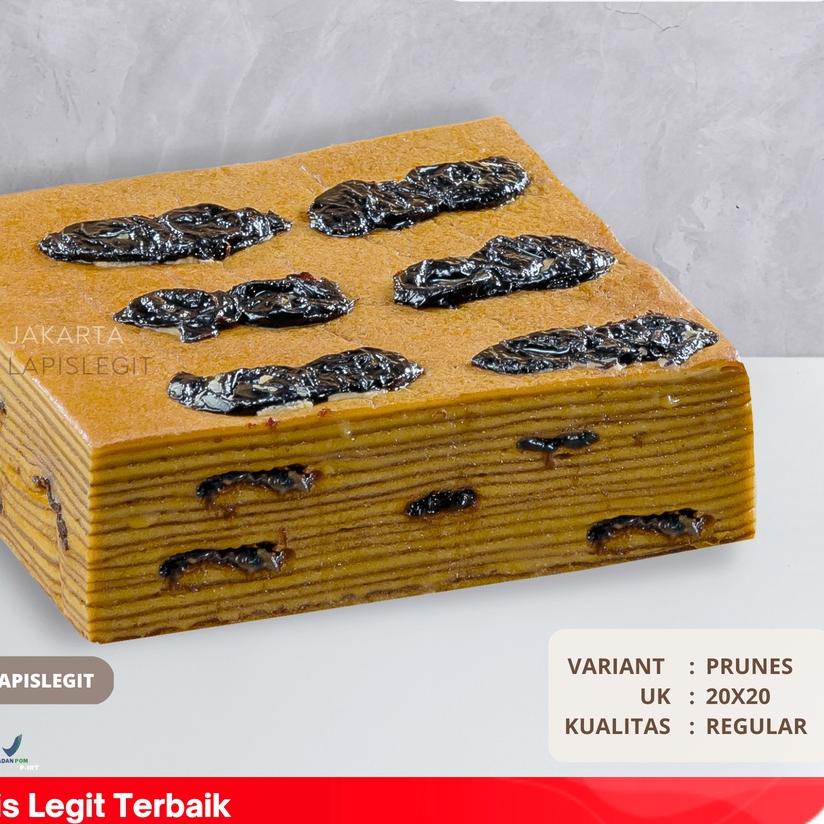 

► KUE LAPIS LEGIT Prunes Wisman 100% Halal Plum 20x20 ❆