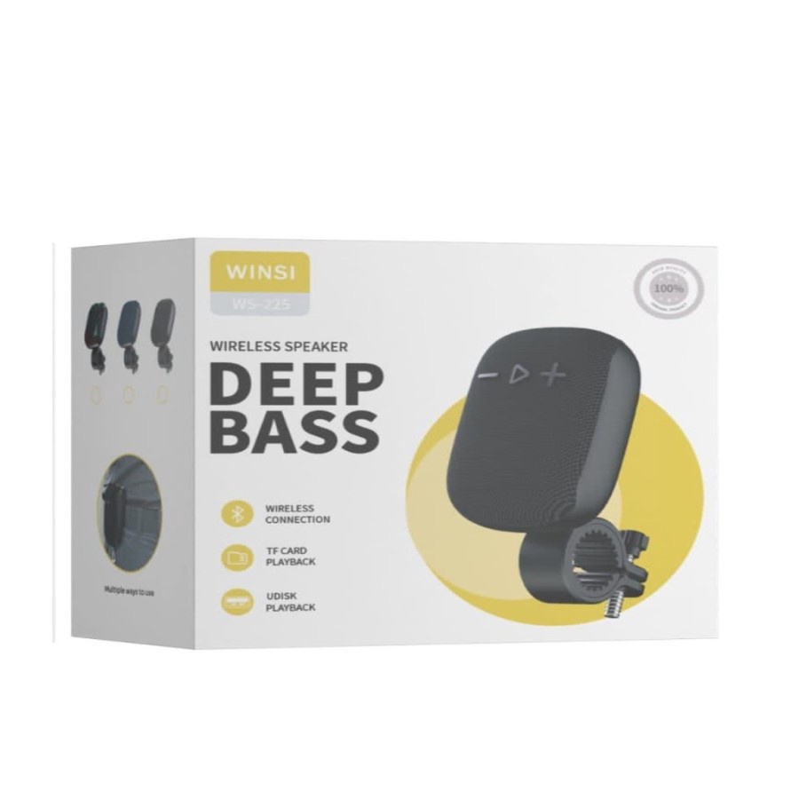 JG DEEP BASS SPEAKER WS-225 STANG SEPEDA / MOTOR WIRELESS AUDIO SPEAKER WS225