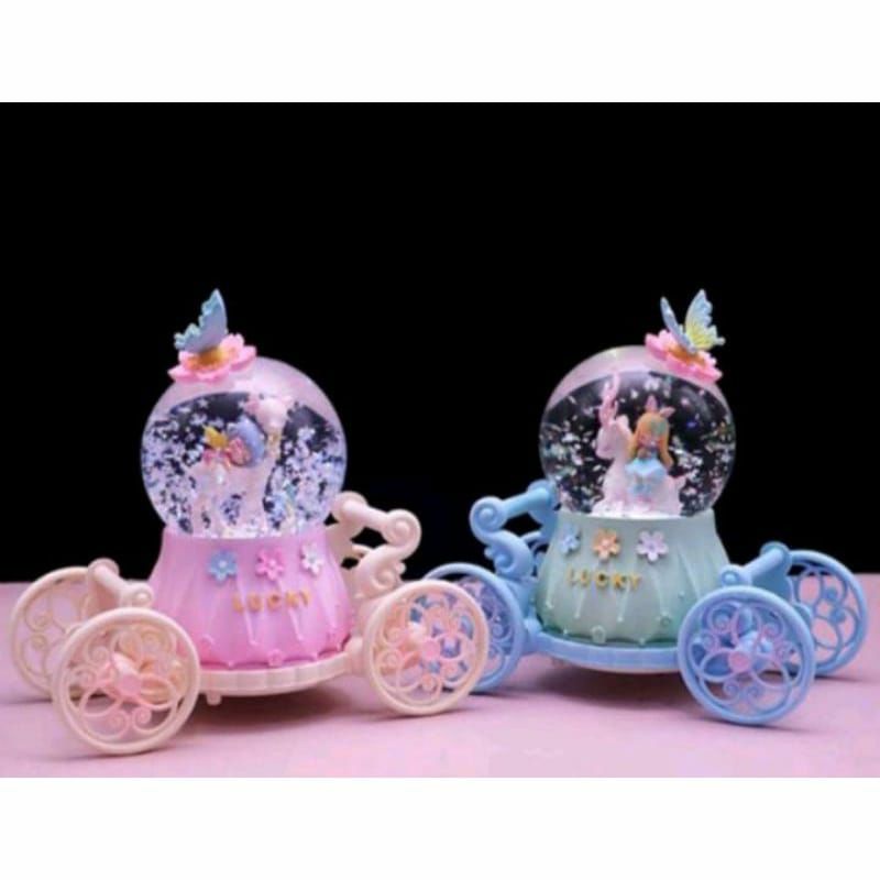 Snowball Kotak Musik Bola Salju Kereta Bola Kebahagiaan Fairy Dream Garden Kado Souvenir Hadiah Hampers Unik Aesthetic Gift Exclusive