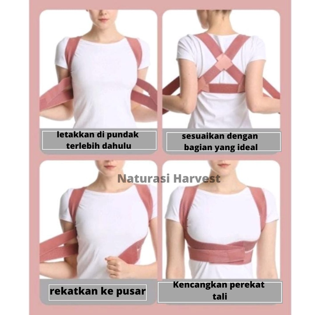 Aolikes Penyangga Punggung Dada Terapi Penegak Bungkuk Posture back support modeling pramugari