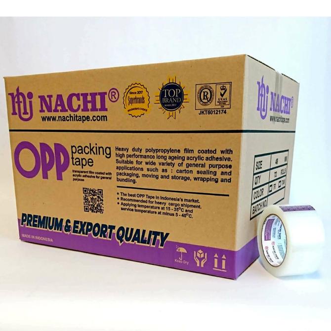 

(Dus) Nachi Opp Packing Tape Lakban Transparan 48 mm x 90 yard HRG DISKON