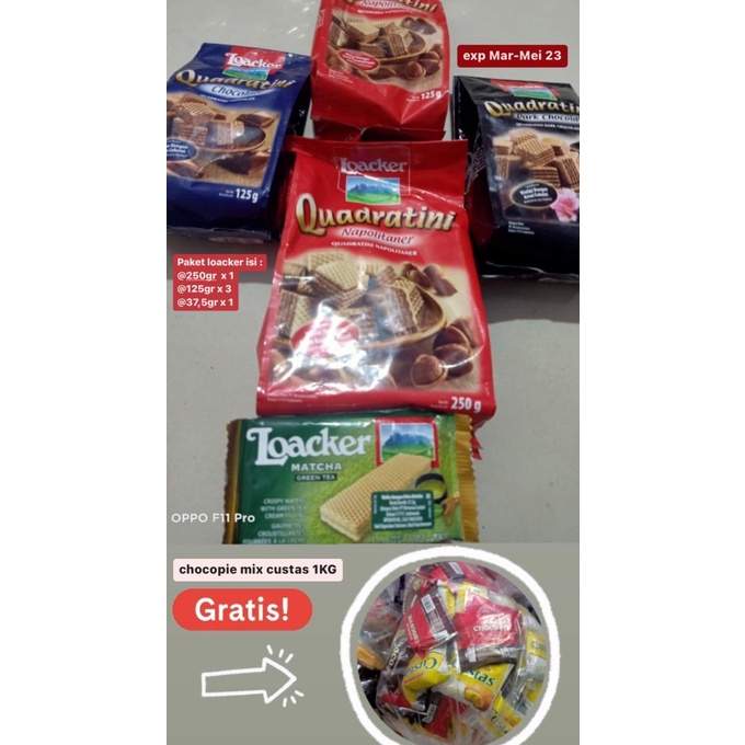 

wafer loacker BELI 1KG GRATIS 1KG custas chocopie MURAH