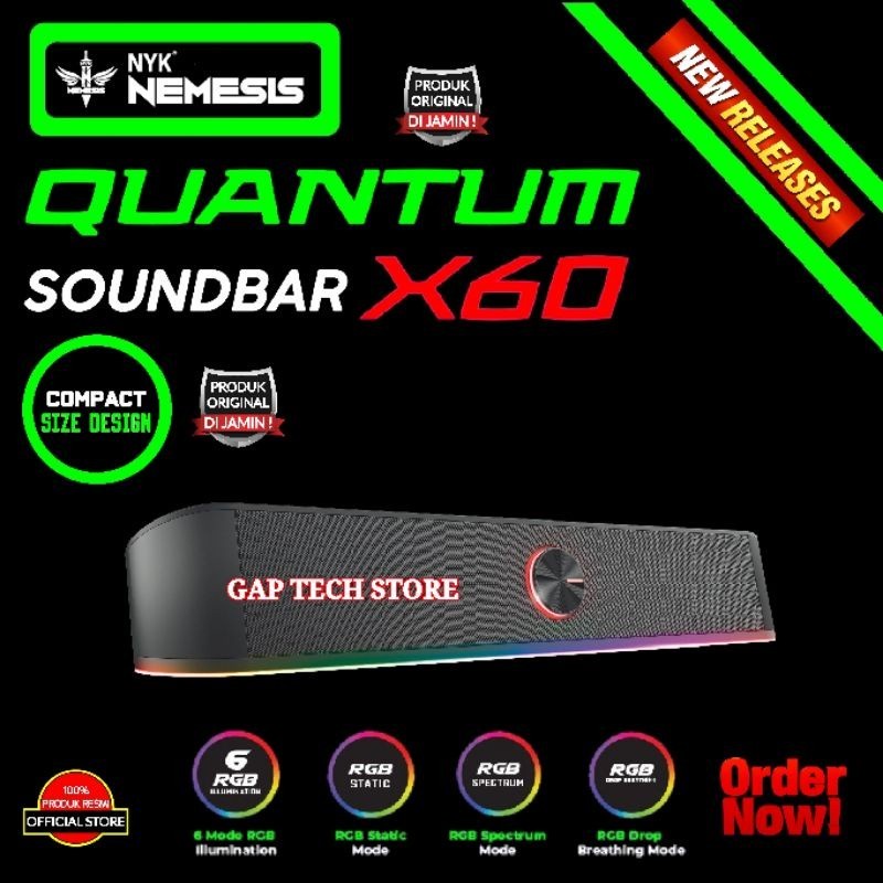 Speaker NYK Nemesis X60 Quantum RGB | Stereo SoundBar Gaming