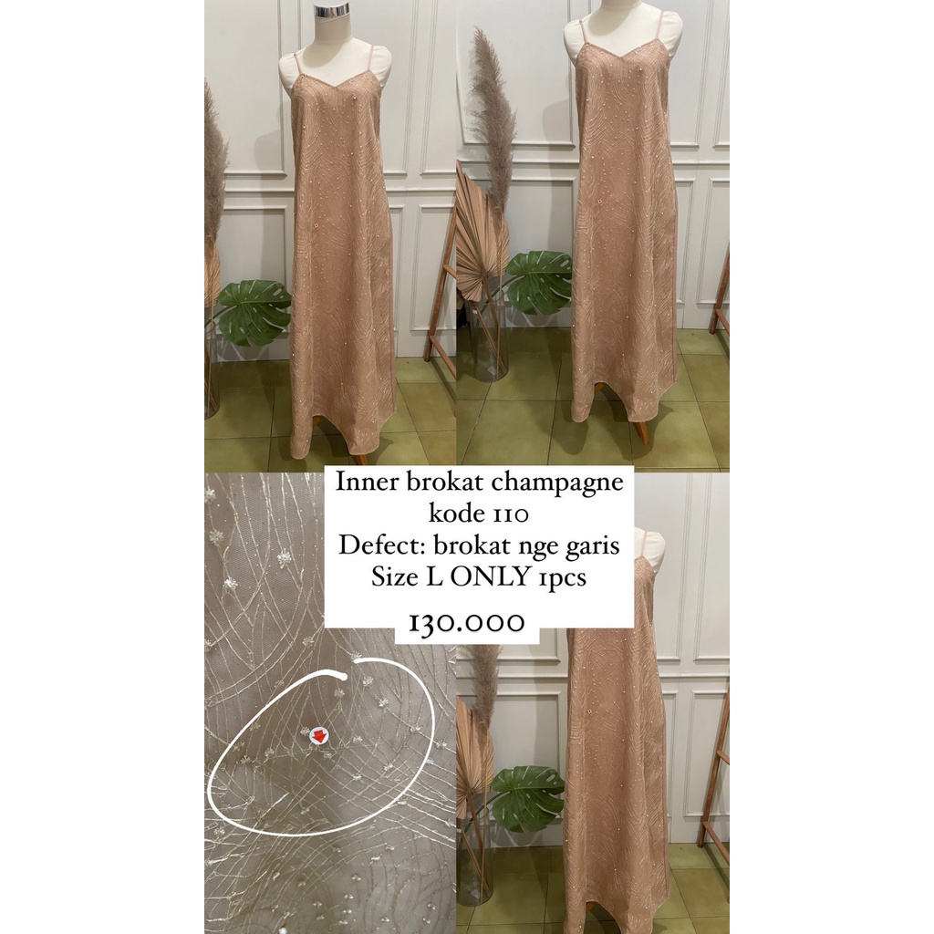CLEARANCE SALE- INNER DRESS DALAMAN BROKAT DAN HIJAB PART 2 - NO RETUR