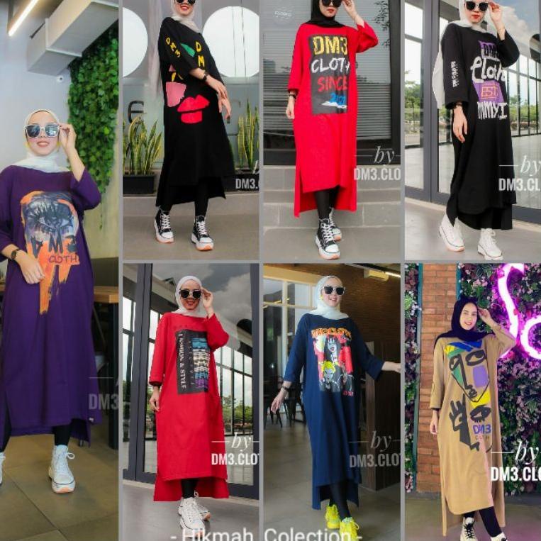 NEW STOCK HC - LONG TUNIK DM3 ORIGINAL/ DM3 ORIGINAL/ LONG TUNIK/ LONG TUNIK KAOS/ TUNIK DM3 ORIGINA