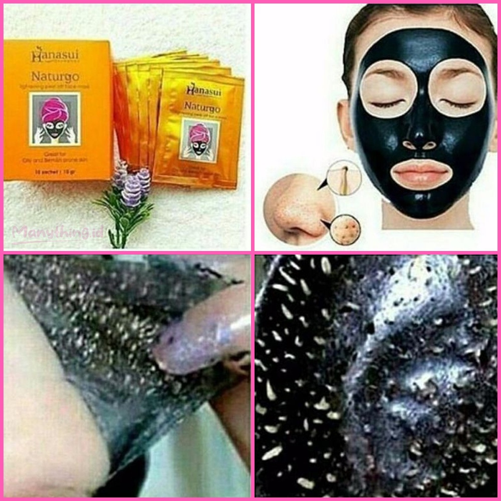 Hanasui Naturgo Peel Off Mask Black BPOM / Hanasui Naturgo / Masker Lumpur Lightening / Anti Aging Mask 100% Original