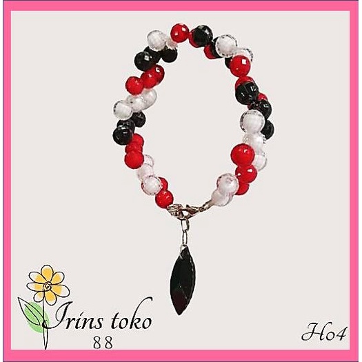 (H04) GELANG MANIK MANIK / GELANG HANDMADE MOTE / GELANG MOTE MANIK MANIK / GELANG MUTIARA CANTIK / 
