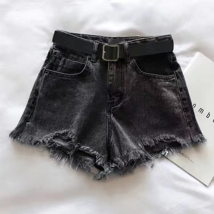 Fashion wanita Celana jeans pendek wanita hotpant jeans sobek ripped short pants korean style jeans high waist jumbo denim cewek kekinian ootd