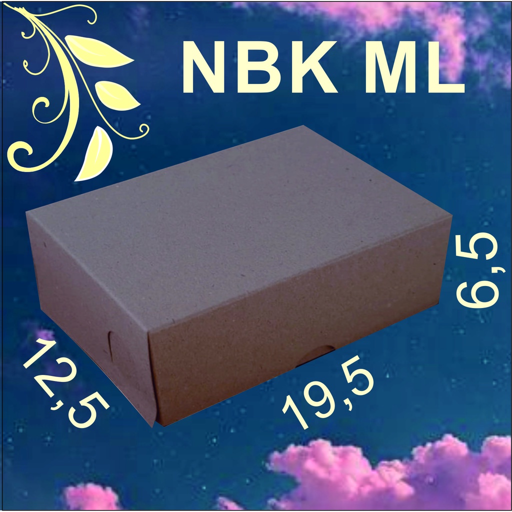 

NBK ML BKRAFT 310 isi 50 ukr 19,5x12,5 dos COKLAT kotak kardus makanan hampers kue roti