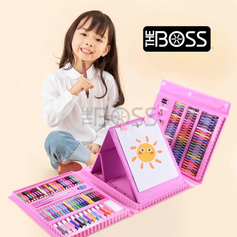 ART SET 208 PENSIL WARNA Crayon set 208pcs - Crayon Mewarnai - 208 Warna - Pensil Krayon (Alat Menggambar atau Mewarnai) Hadiah