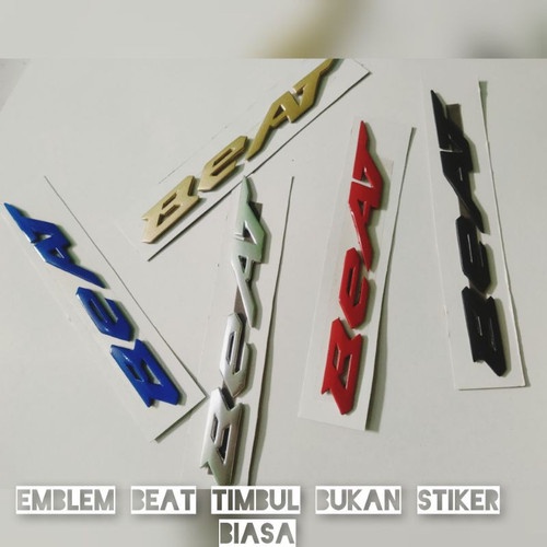 EMBLEM BEAT 3D LOGO TIMBUL HONDA BEAT VARIASI BODY MOTOR BEAT 1 SET