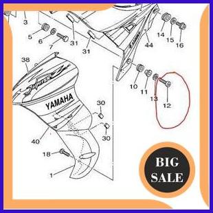 HARGA SATUAN BAUT SAYAP BAWAH YAMAHA JUPITER Z 110CC 2003-2009 BURHAN. ORI ORIGINAL YAMAHA 98907-060