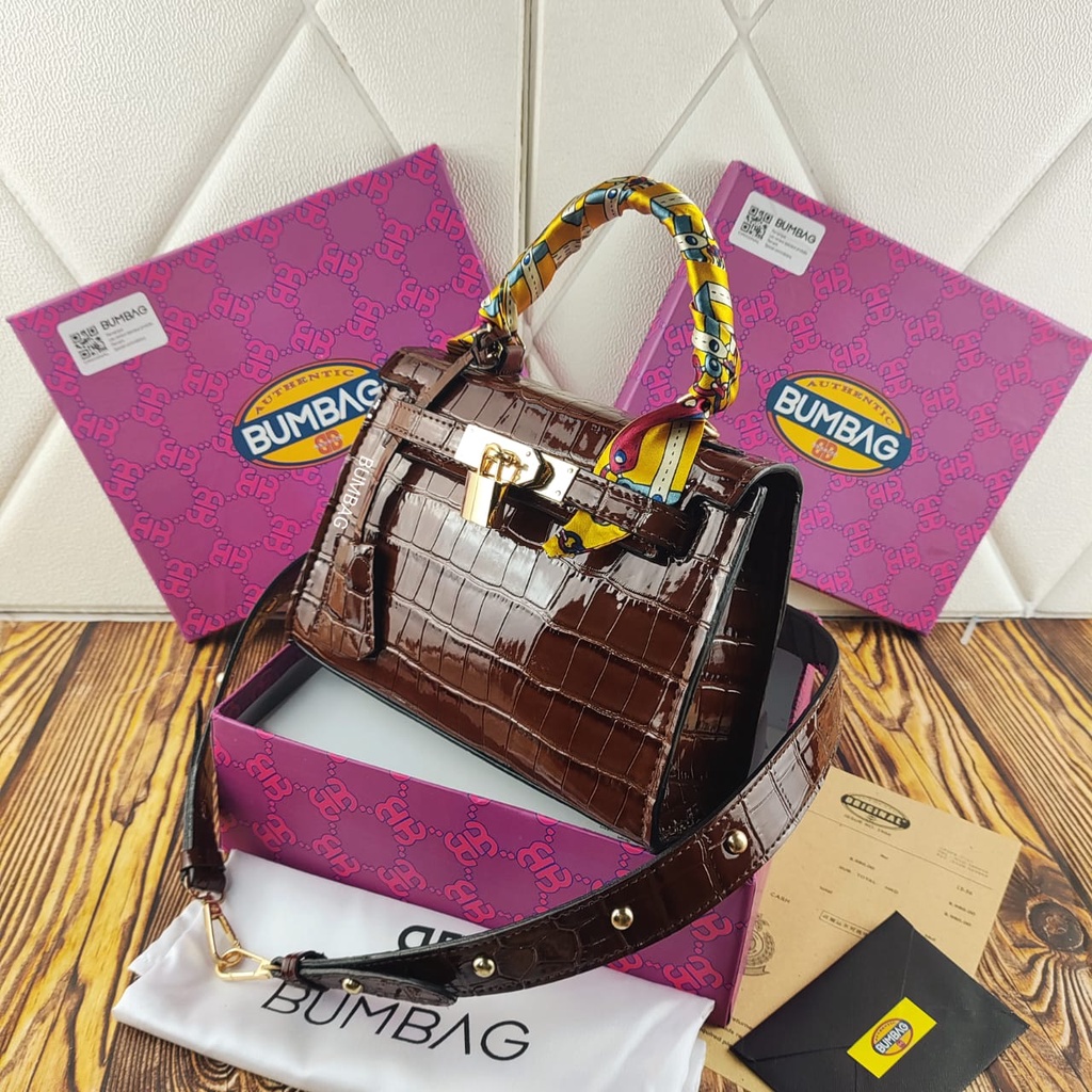 BUMBAG Hand Bag Wanita Import Tas Tangan Wanita Jinjing ibu-ibu Tenteng Wanita Pesta Kondangan Kekinian Terbaru - Sophie Rachel Bag - Tas Selempang Wanita Import Bag Wanita Hand Bag Wanita Silin Bag Jinjing Tenteng Croco - Sophie Kelie Bag 191573