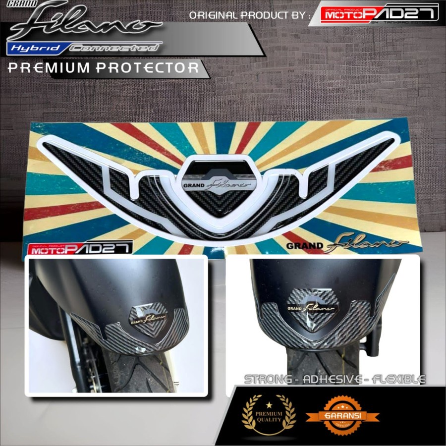 Motopad27 Stiker resin timbul spakbor depan belakang Yamaha Grand Filano 2023