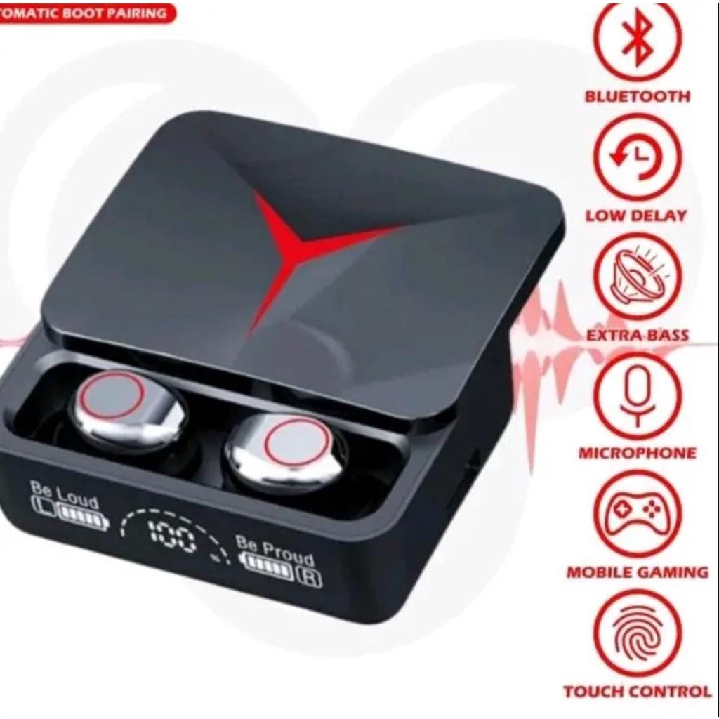 HEADSET BLUETOOTH WIRELESS M90 PRO TWS V5.1 - EARPHONE HEADSET BLUETOOTH WIRELESS