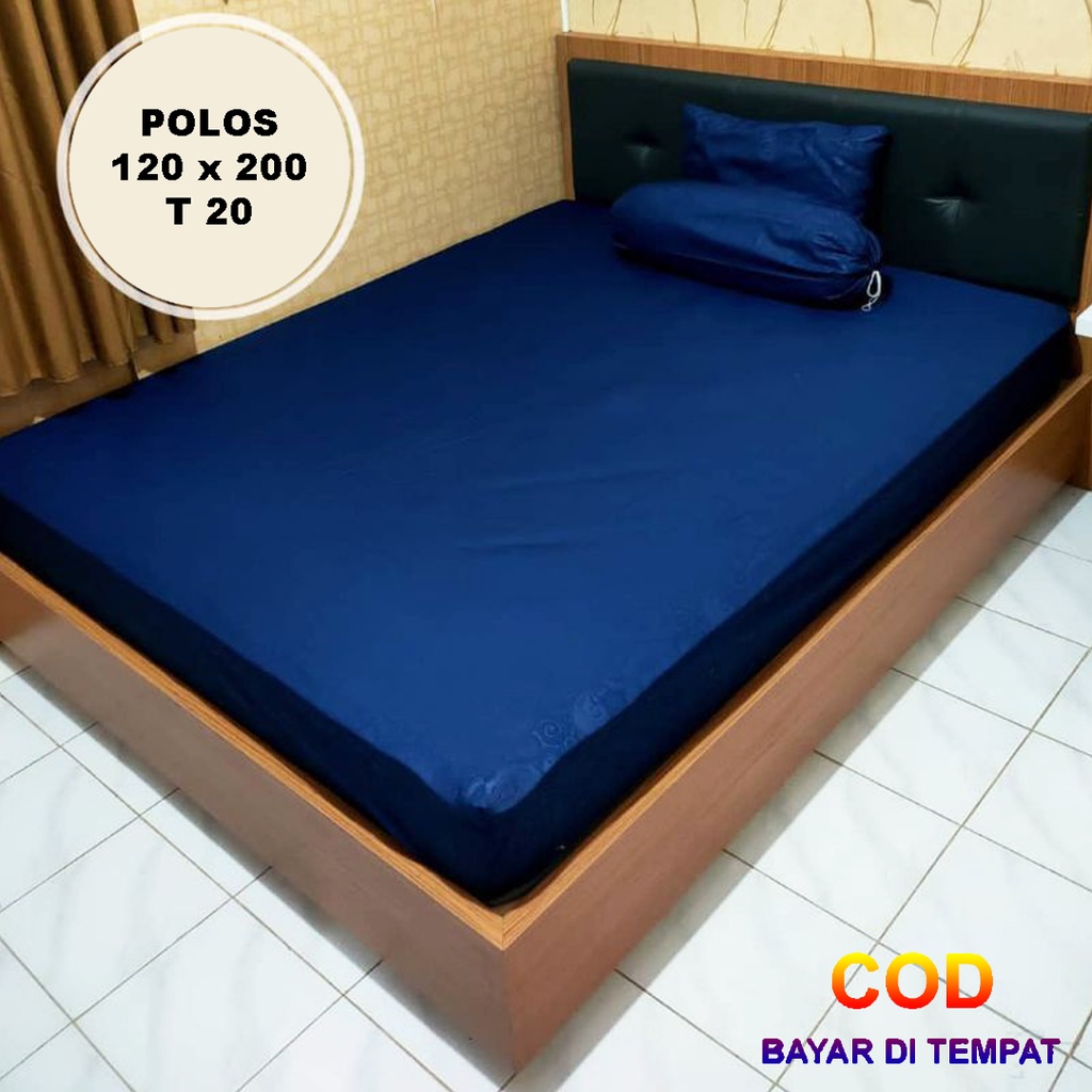 ✅COD Set Sprei Seprei 120x200 Polos Dan 2 Sarung Bantal Guling Homemade Katun Embos Dekorasi Kamar Perlengkapan Rumah