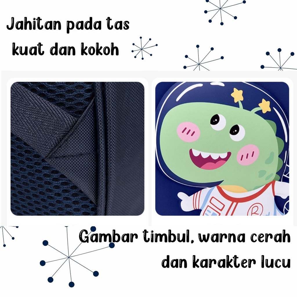 [MTOYS] Tas Ransel Anak Sekolah Anti Penyok Karakter Timbul 6D Tas Telur Series 2 Kualitas Import Premium -M0239