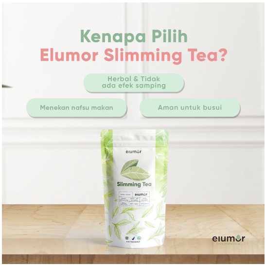 ELUMOR Slimming Tea Original - Teh Celup Diet Pelangsing Badan Herbal Alami 30 Pcs