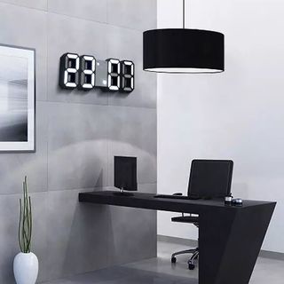 Jam Meja LED 3D / Jam Dinding Digital LED 3D Bentuk Angka Modern Minimalis