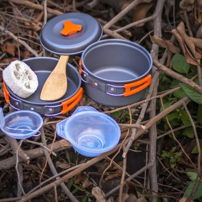 ✶ Alat Masak Panci Kemping Gunung. Cooking Set DS-200 Camping Nesting 1-2 Person Outdoor ❆