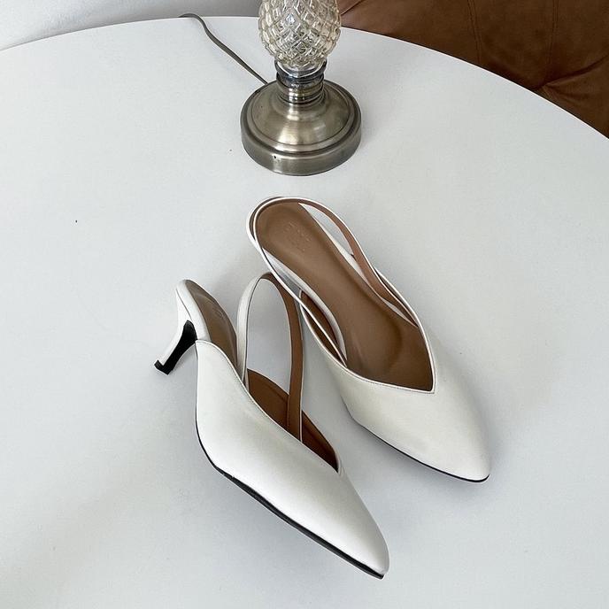 BIG SALE PixFootwear Adley Heel (White, Black, Ivory, Nude) - Sepatu Hak Wanita laris