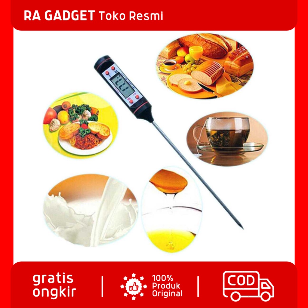Digital Food Termometer Kopi Makanan / Termometer Masakan Suhu Minyak Goreng Oven Air Obat Dapur Sus