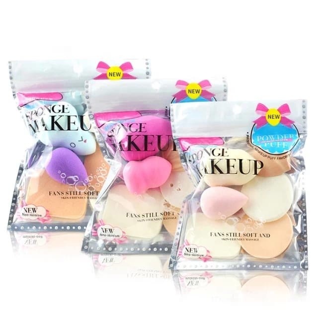 Beauty Blender Spons Make up 1 Set Isi 6 Pcs / Sponge Bedak Foundation