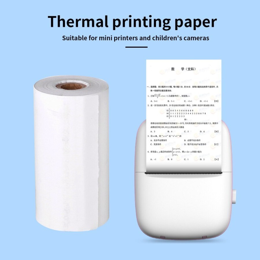 Printer Mini Portable Bluetooth Cartoon Thermal Camera Kertas Thermal Refill Printer EDC