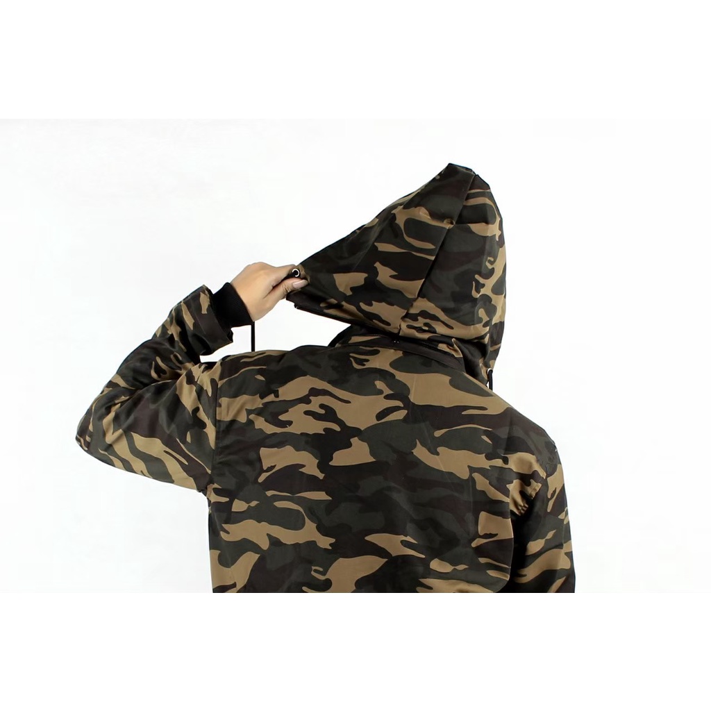 JAKET PARKA CAMO ARMY HIJAU SIZE L XL XXL XXXL - JAKET CAMO ARMY - JAKET GUNUNG KANVAS - JAKET KANVAS TEBAL- JAKET TENTARA