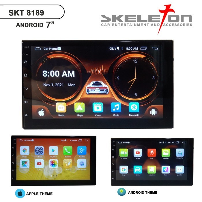 SKELETON ANDROID 8189 VOICE COMMAD 7 INCH BODY MEDIUM  MEMORI 1GB RAM 16GB