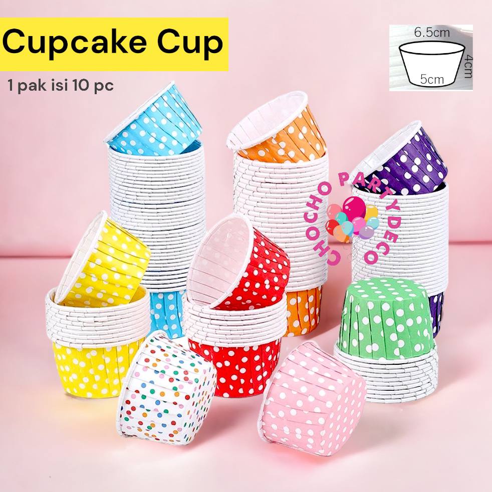 (10pc) Cupcake cup - tempat cupcake cupcake unicorn cup unicorn cupcake polkadot