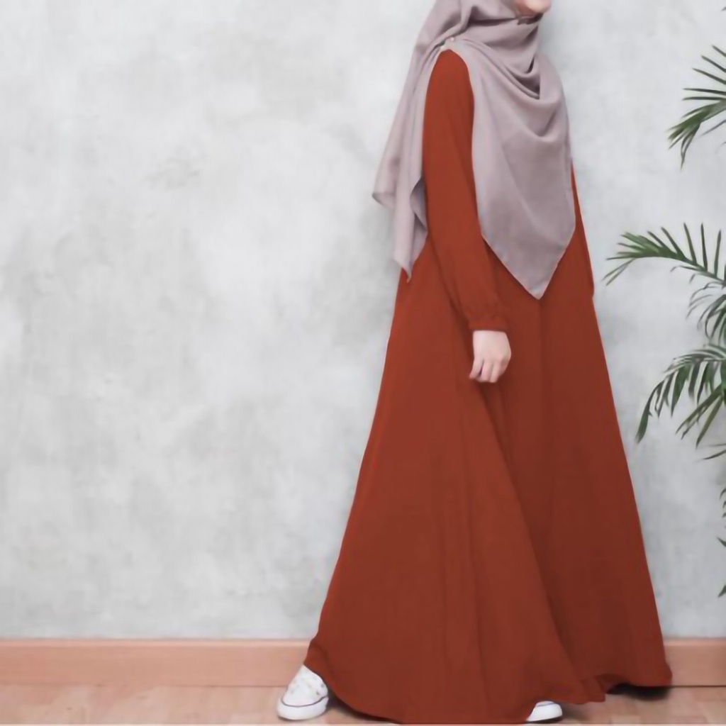 GAMIS POLOS SIMPLE | SIZE S M L XL XXL | DRESS JUMBO BUSUI FRIENDLY SHAKILA