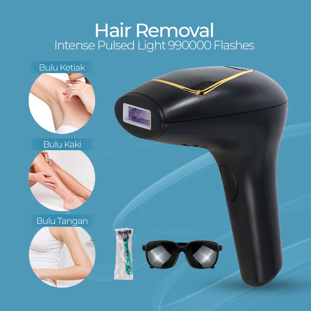 IPL Hair Removal Intense Pulsed Light 990000 Flashes - A112 - Black