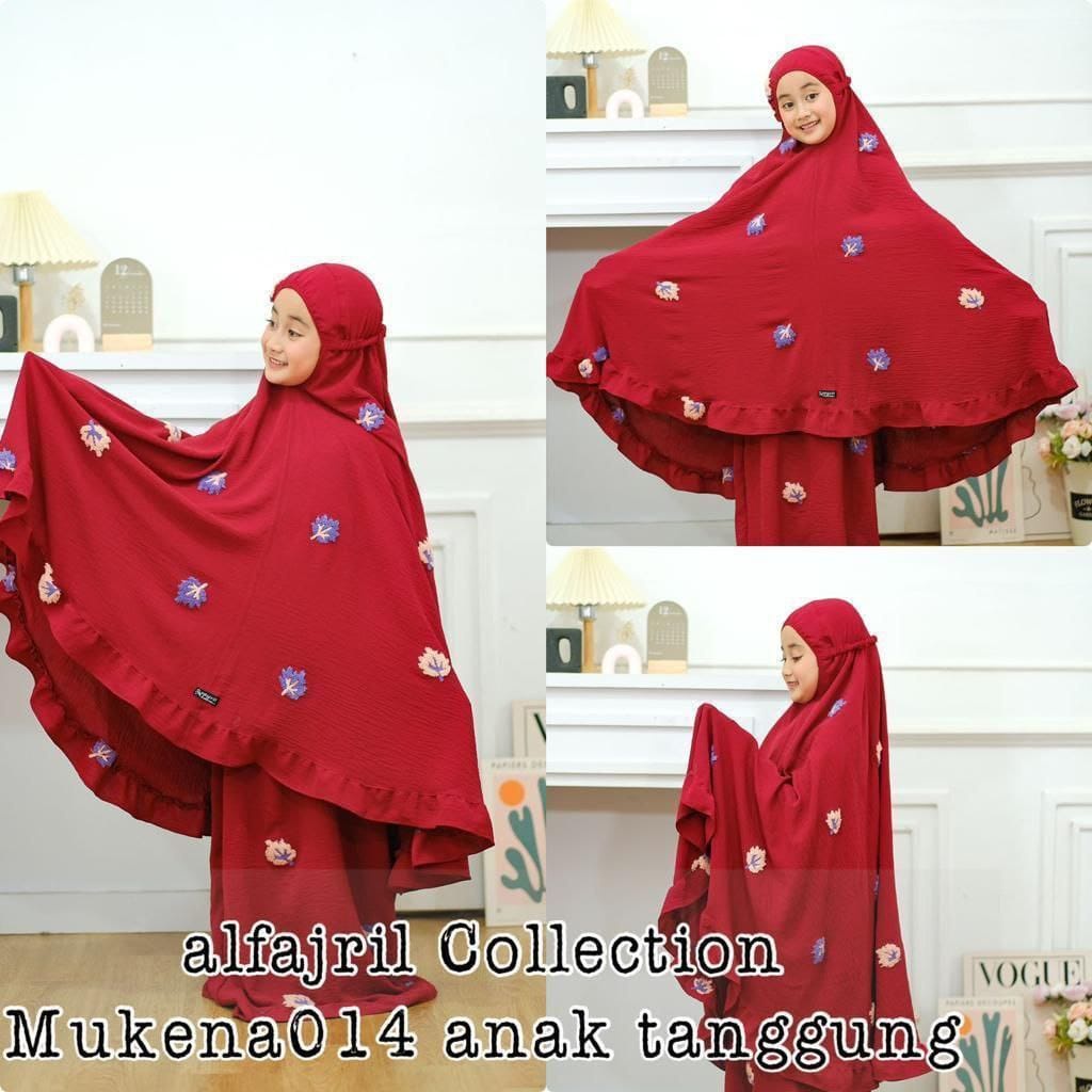 MUKENA ANAK TALI KERUT USIA 6-10 TAHUN CRINCLE BORDIR ORY ALFAJRIL TERBARU TERMURAH