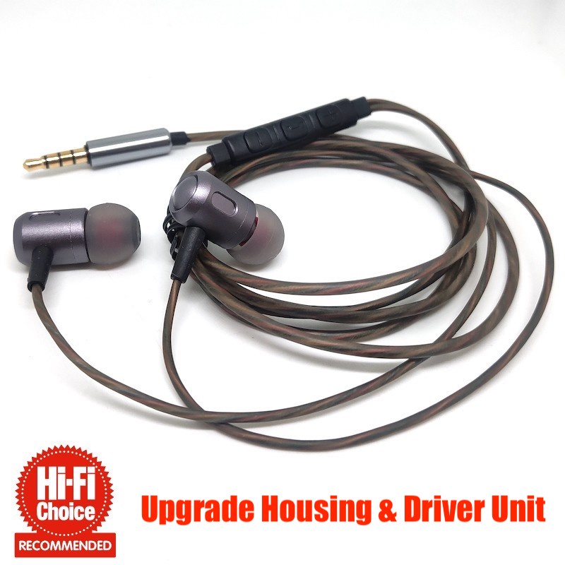 Master DIY Artistic Metal Earphone Head-Fi Level Headset With Mic