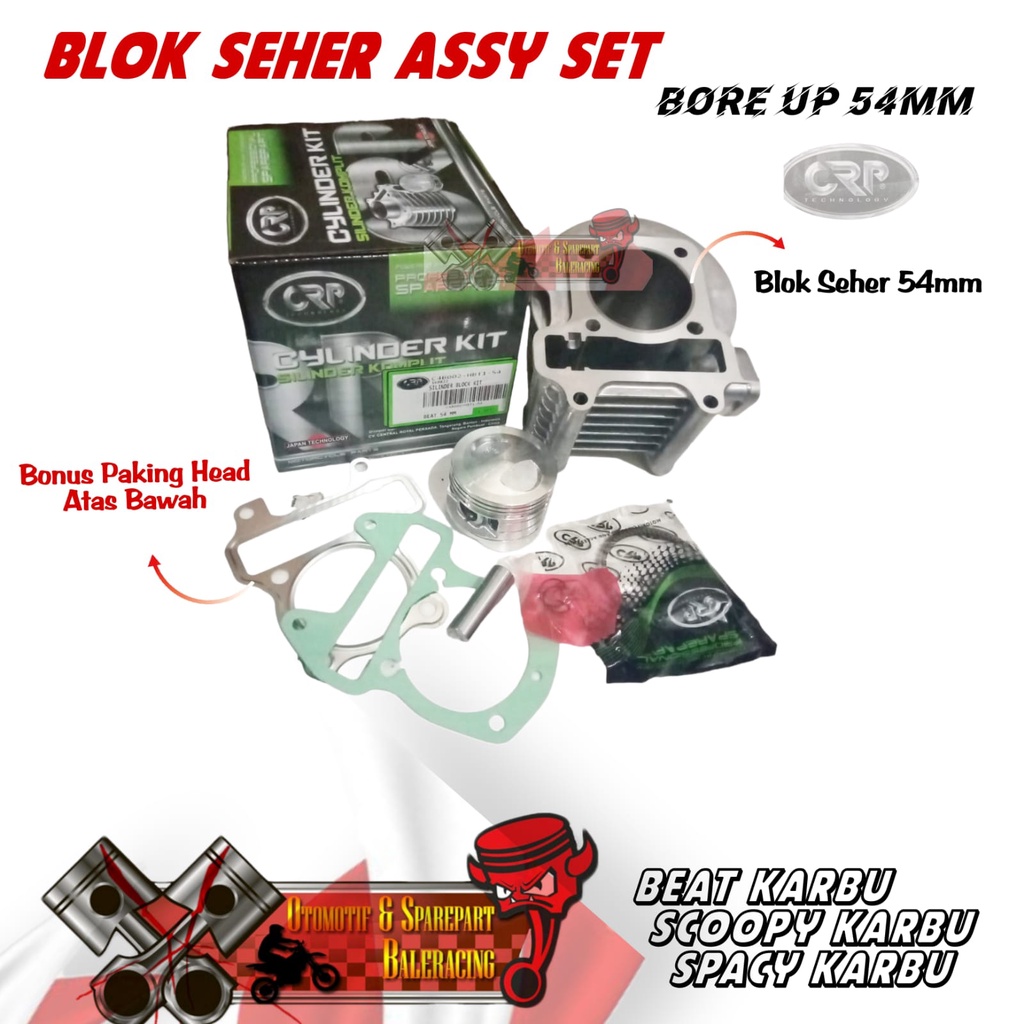 Blok Seher Assy Set 54 MM Beat Karbu Scoopy Karbu Spacy Karbu CRP
