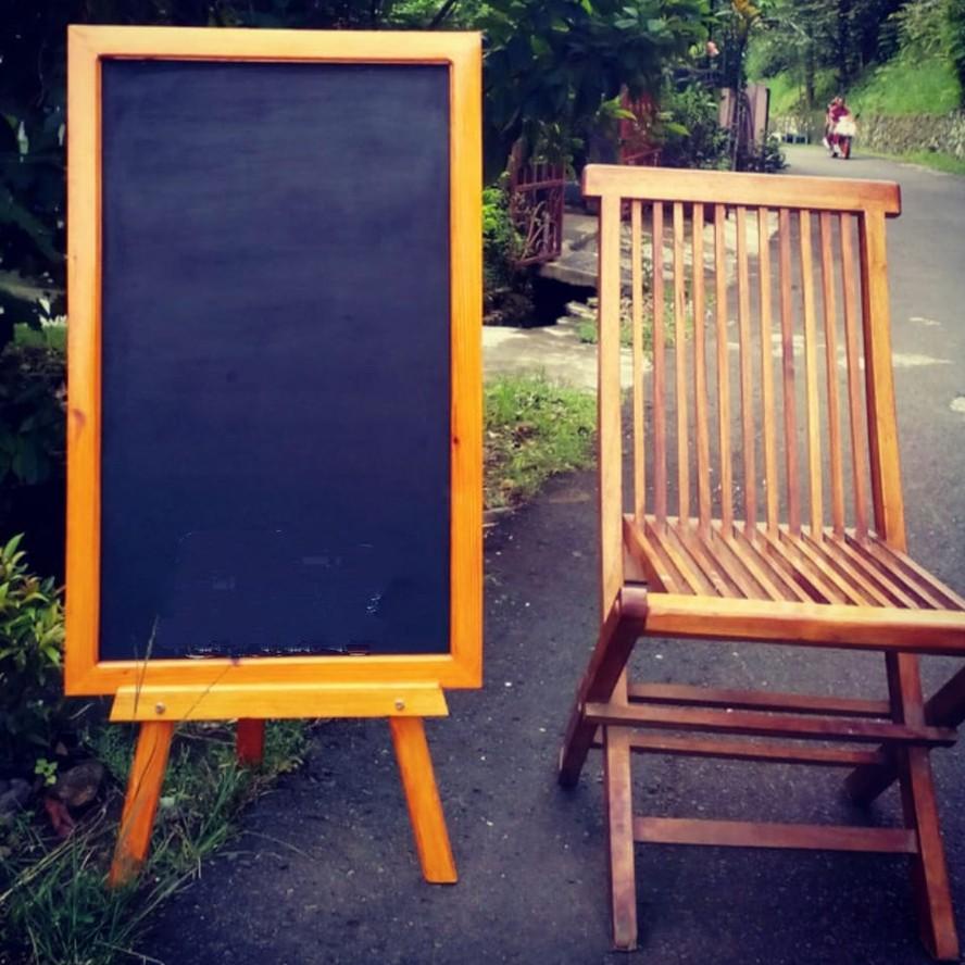 

֍ Blackboard standing 50x80cm Papan tulis kapur standing Papan Tulis Standing ☆